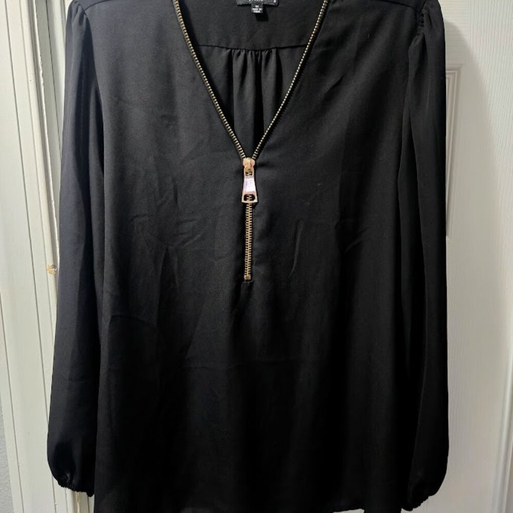 Premise Studio L/S black‎ blouse top Size 1X